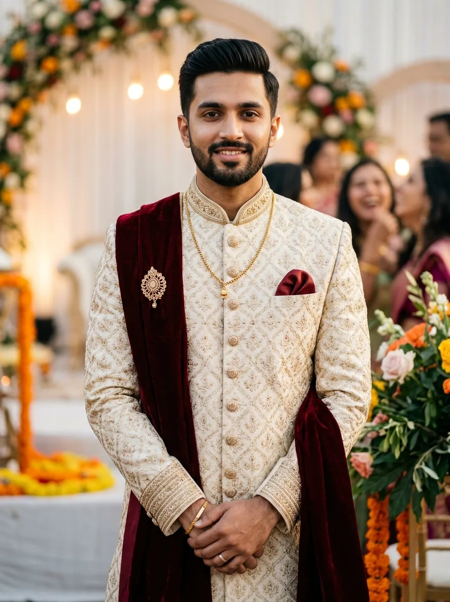 AI-generated Engagement wedding look created with DreamDay Looks