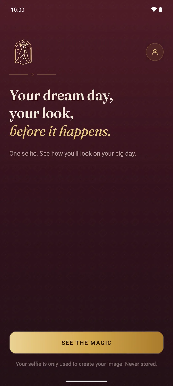 DreamDay Looks app screen — Your dream day